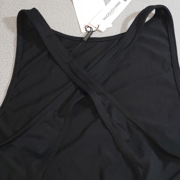 🆕 Haoduoyi Jersey Sports Crop Tank Backless - Picture 5 of 7